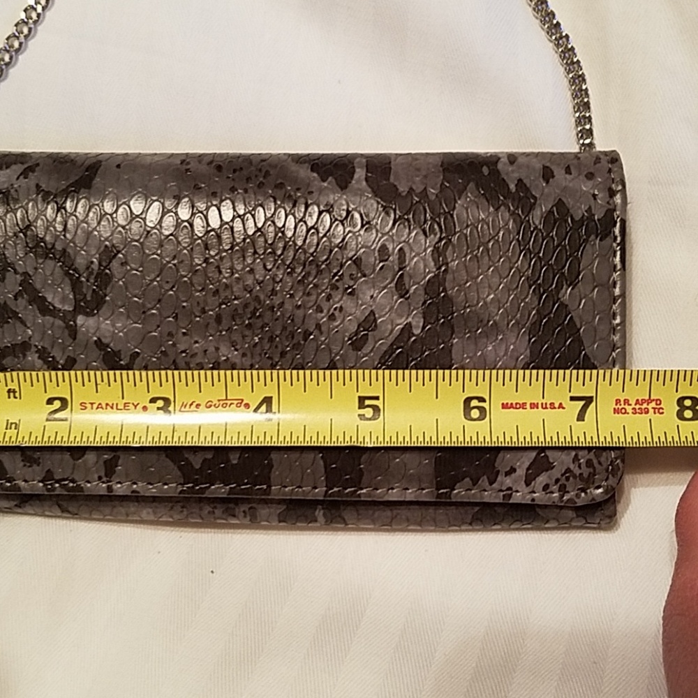 Ladies Clutch / Wallet Gray Snake Pattern - image 2
